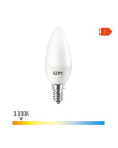 Bombilla vela led e14 8w 806lm 3000k luz calida ø3,8x11,4cm edm