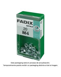 Caja s 20 unid. tuerca cinc m 4 fadix