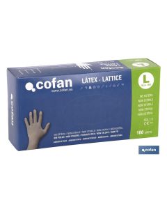 CAJA 100 UDS. GUANTE LATEX SIN POLVO T - M COFAN