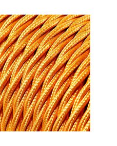 Cable textil trenzado 2x0,75mm oro oscuro 25m