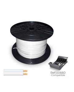 Cable paralelo 48v 2 x 0,75 mm² blanco 500 m. (bobina mediana)