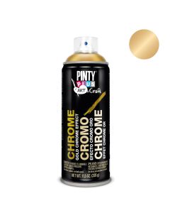 Pintura en spray pintyplus art & craft 52cc efecto cromo oro c151