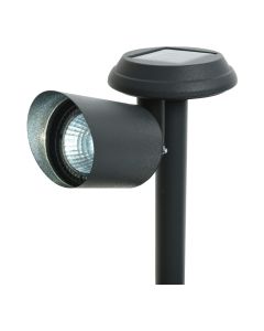 Estaca de jardin proyector solar led 3lm 6400k 45° 10x17x25,5cm