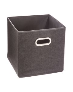 Caja organizadora color gris oscuro para estanteria 31x31cm