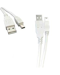 Cable usb tipo a/ macho a mini usb, 1,8m, negro