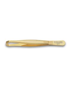 Pinza de depilar cangrejo dorada 9 cm