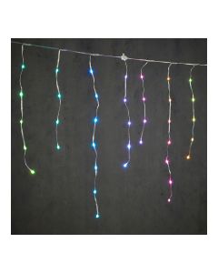 Cortina led efecto carámbano multicolor 300x70cm