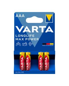 Pila varta longlife max power aaa - lr03 (blister 4 unid.) ø10,5x44,5mm