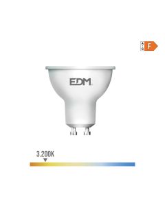 Bombilla dicroica led gu10 7w 600lm 3200k luz calida 120° ø5x5,5cm edm