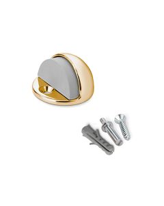 Tope puerta metalico con tornillo dorado (blister) inofix