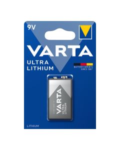 Pila varta ultra lithium 9v - 6lr61 (blister 1 unid.) 26,5x17,5x48,5mm