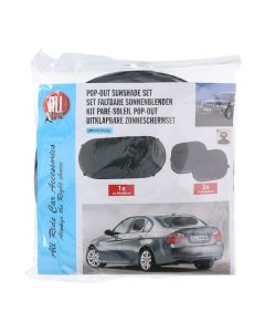 Pack parasol pop-out de coche, color negro. all ride