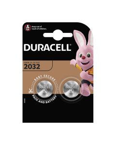 Micro pila litio boton duracell cr2032 (blister 2 unid.) ø20x3,2mm