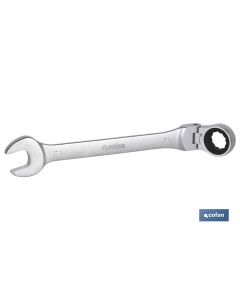 LLAVE COMBINADA ARTICULADA 180º DE CARRACA 19MM COFAN