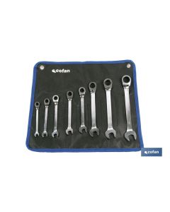 SET 8 LLAVES DE CARRACA MIXTA COFAN