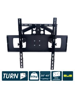 Soporte universal tv de 30-60 pulgadas 60kg con dos brazos y oscilante. con nivel incluido