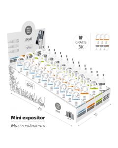 Expositor basik cables blancos 10 apple+10 usb-c +10 micro usb+10 cargadores+3 cables usb-c gratis. tech one tech