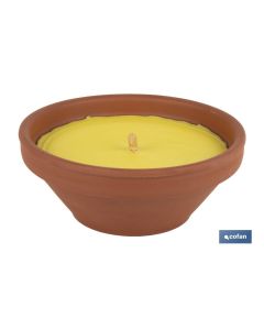 VELA AROMÁTICA DE CITRONELA RECIPIENTE TERRACOTA 300 G COFAN