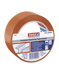 Cinta de revoco premium 33m x 50mm naranja 4843 tesa