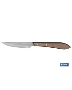 PACK 3 CUCHILLO DE MESA CON FILO HOJA 10cm  MODELO GULASH COLOR NOGAL COFAN