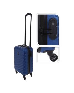 Maleta de cabina con ruedas azul 28l