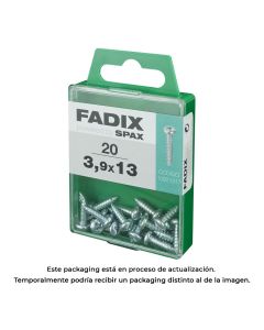 Caja m 20 unid. tornillo rosca chapa cr cinc 3,9x13mm fadix