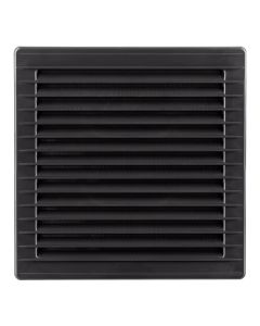 Rejilla ventilación cuadrada empotrable ø 100mm con mosquitera 170x170x10mm abs gris antracita