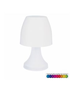 Lampara led de mesa, rgb, a pilas 3 x aaa/lr03 (no incluidas) 17,5 x 27,5 cm, incluye expositor