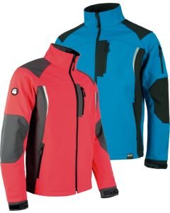 CHAQUETA WORKSHELL S9495 ROJO/GRIS T-L