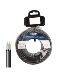 Carrete cable paralelo plano vvk(h2) 06/1kv 2 x 2,50 mm² negra, 15 m