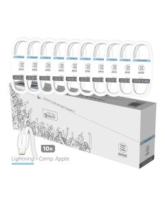 Pack ahorro 10 cables basik lightning/apple 2,4a tech one tech