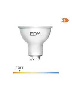 Bombilla dicroica led gu10 7w 550lm 3200k luz calida 45° ø5x5,5cm edm