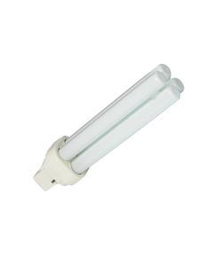 Bombilla bajo consumo 18w 2 pins g24d-2 830k luz calida 150x27mm. basics