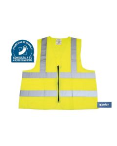 CHALECO AMARILLO CON CREMALLERA T-XXL COFAN