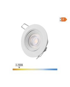 Downlight led empotrable redondo 5w 3200k luz calida color blanco ø9cm edm