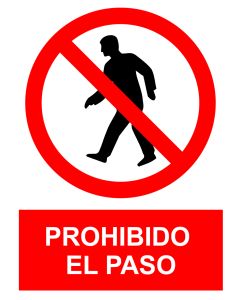 SEÑAL PROHIBIDO PASO SP897 40X30