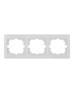 Marco para 3 elementos horizontal blanco 225x81x10mm serie europa solera erp73u