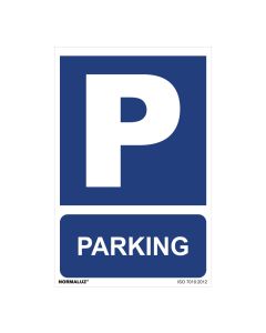 Cartel "parking" (pvc 0,7mm) 30x40cm normaluz