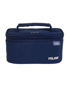 Bolsa isotérmica porta alimentos pequeña con 1 recipiente (1,5 l) serie 1918, azul marino milan