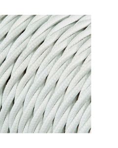 Cable textil trenzado 2x0,75mm blanco 25m