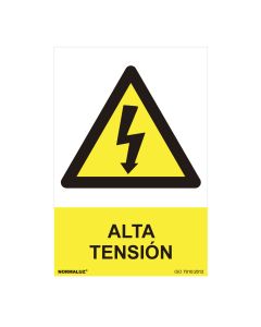 Cartel peligro "alta tension" (pvc 0.7mm) 30x40cm normaluz