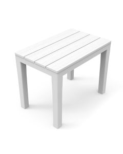 Banqueta para exterior. color: blanco 38,5x60x45cm ipae progarden