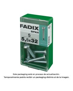 Caja s 5 unid. tornillo rosca chapa cr autot. 5,5x32mm fadix