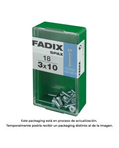 Caja s 18 unid. tornillo metrica cp m 3x10mm fadix