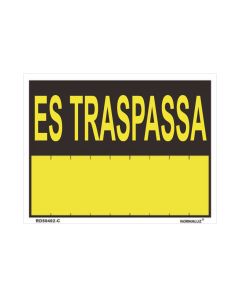 Rotulo "es traspassa" (pvc 0.4mm) 35x45cm normaluz