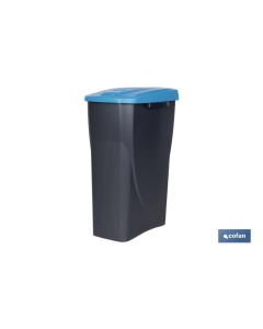 CUBO DE BASURA PARA RECICLAR 25 LITROS  COLOR AZUL 21.5 X 36 X 51 CM COFAN