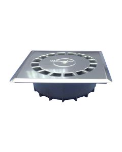 Sumidero pvc sifonico vertical estandar inoxidable t-88 i 20 x 20 cm / 216 x 216 x 70 mm / ø110 - 90 mm