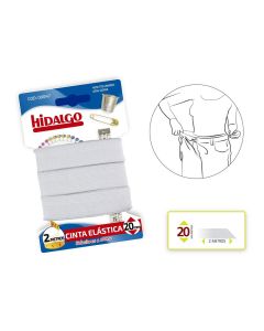 Blister cinta elástica .20mmx2mts.blanco hidalgo