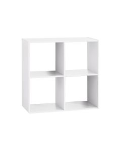 Estanteria madera color blanco para 4 cajas organizadoras 67.6x32x67.6cm astigarraga