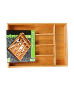 Bandeja de almacenamiento de cubiertos de bamboo 34x25x4,5cm